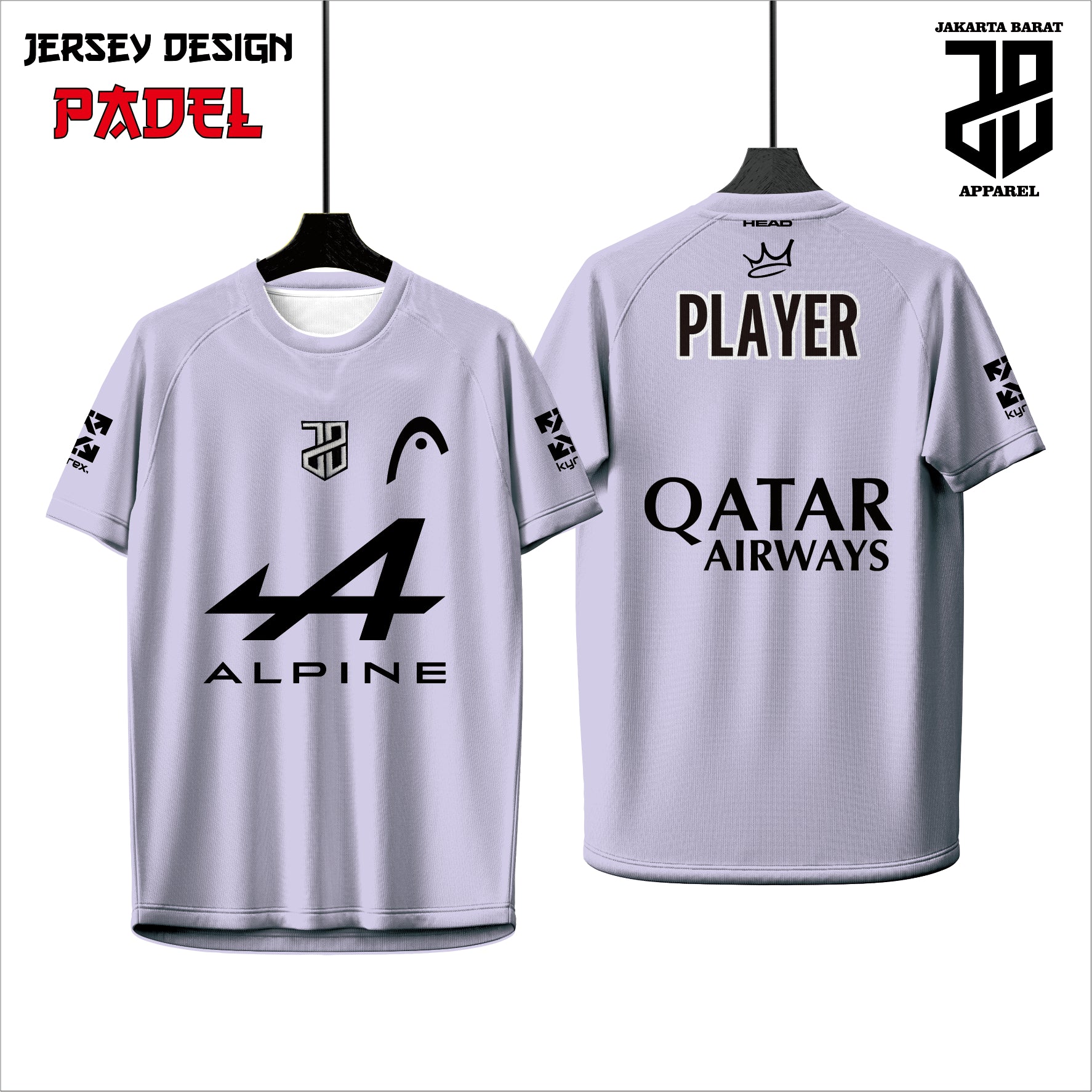 Kaos  Jersey Padel Dryfit Premium | Custom Nama, Nomor & Logo | Cocok Turnamen