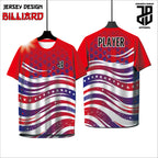 Kaos Jersey Billiard Custom Full Print | Dryfit Premium | Pria, Wanita, Anak | Nyaman Dipakai