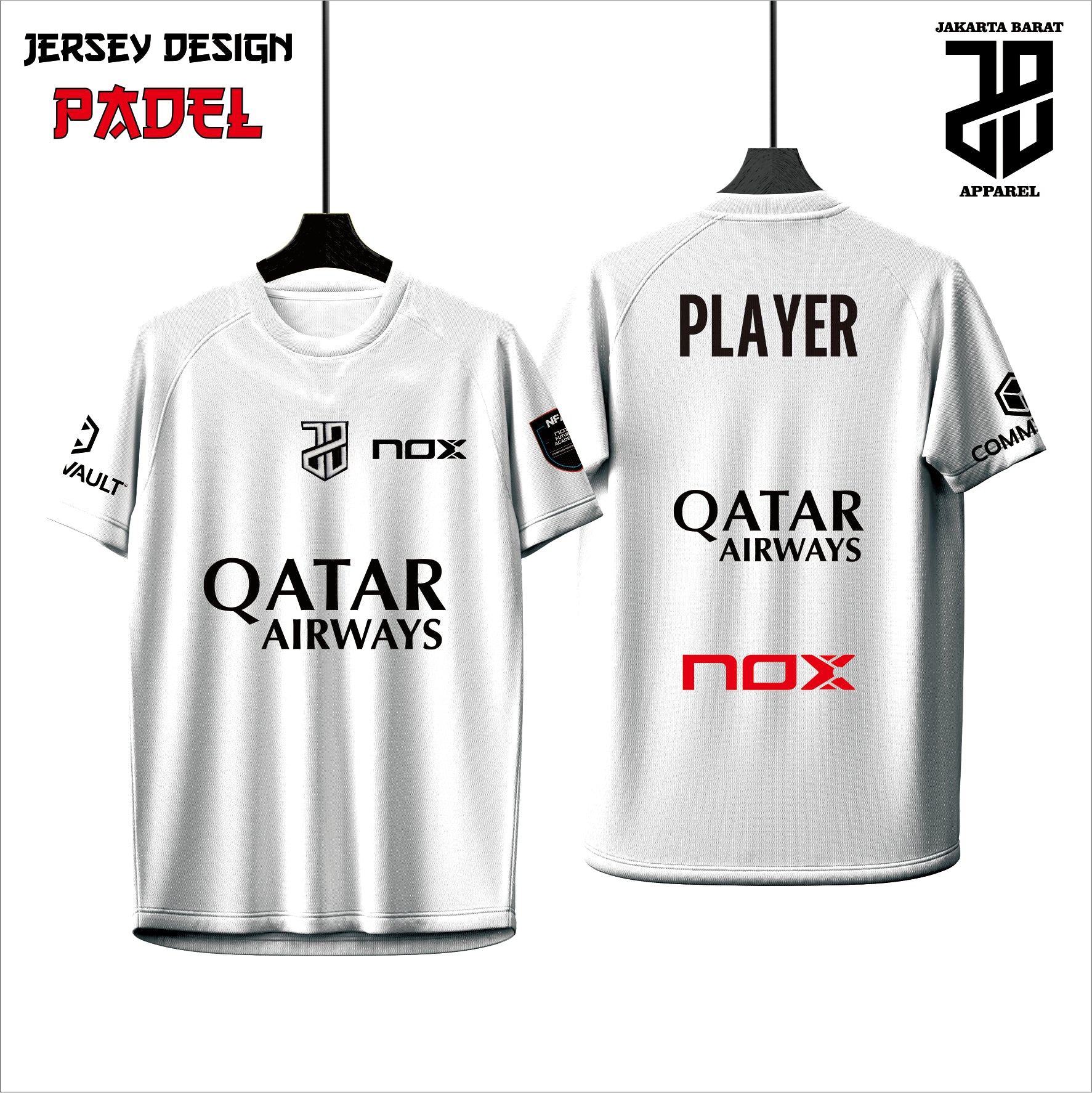Kaos Jersey Padel Eksklusif – Desain Modern, Full Printing HD, Kualitas Premium