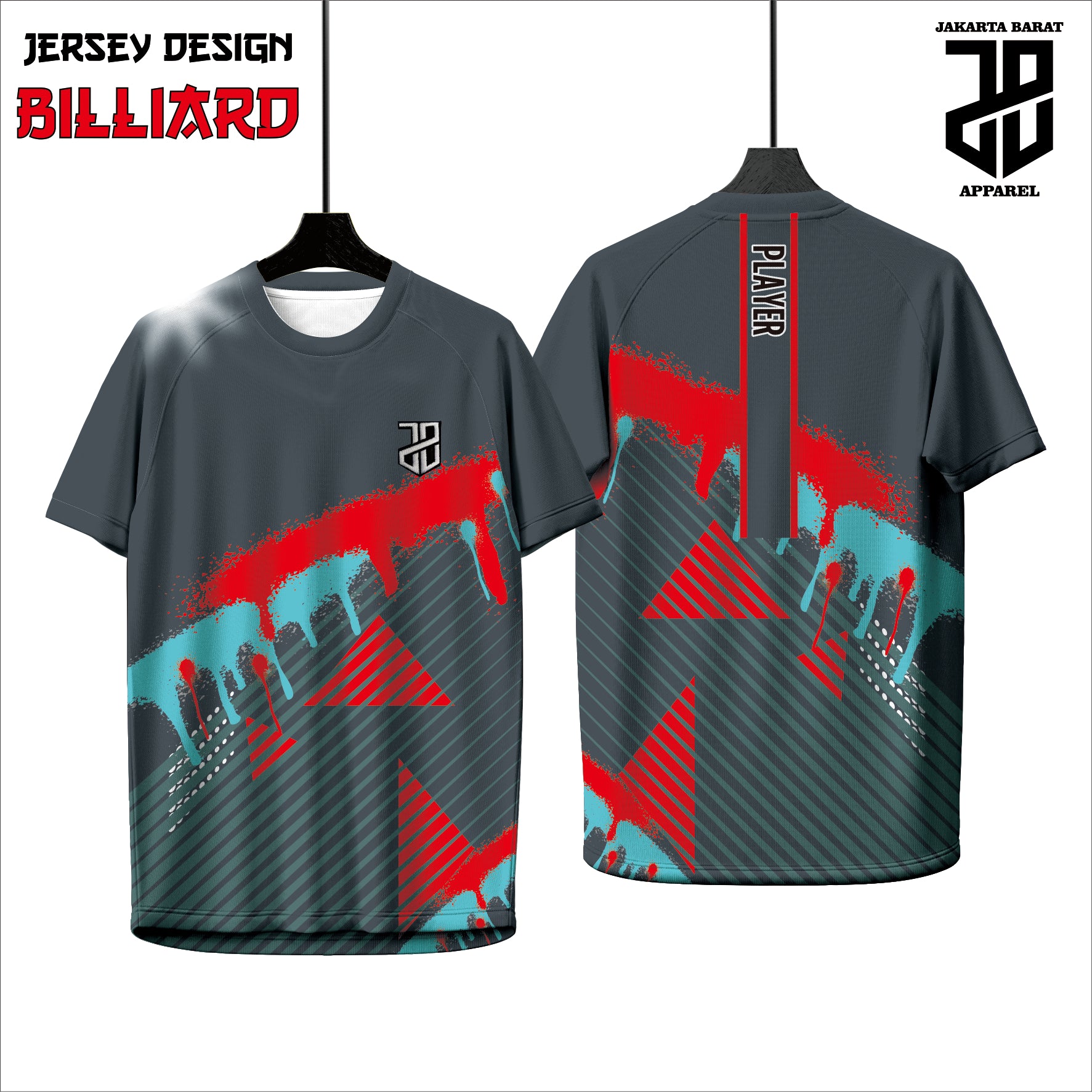 Kaos Jersey Billiard Custom Dryfit | Adem & Nyaman Cowo Cewe Dewasa & Kids Anak