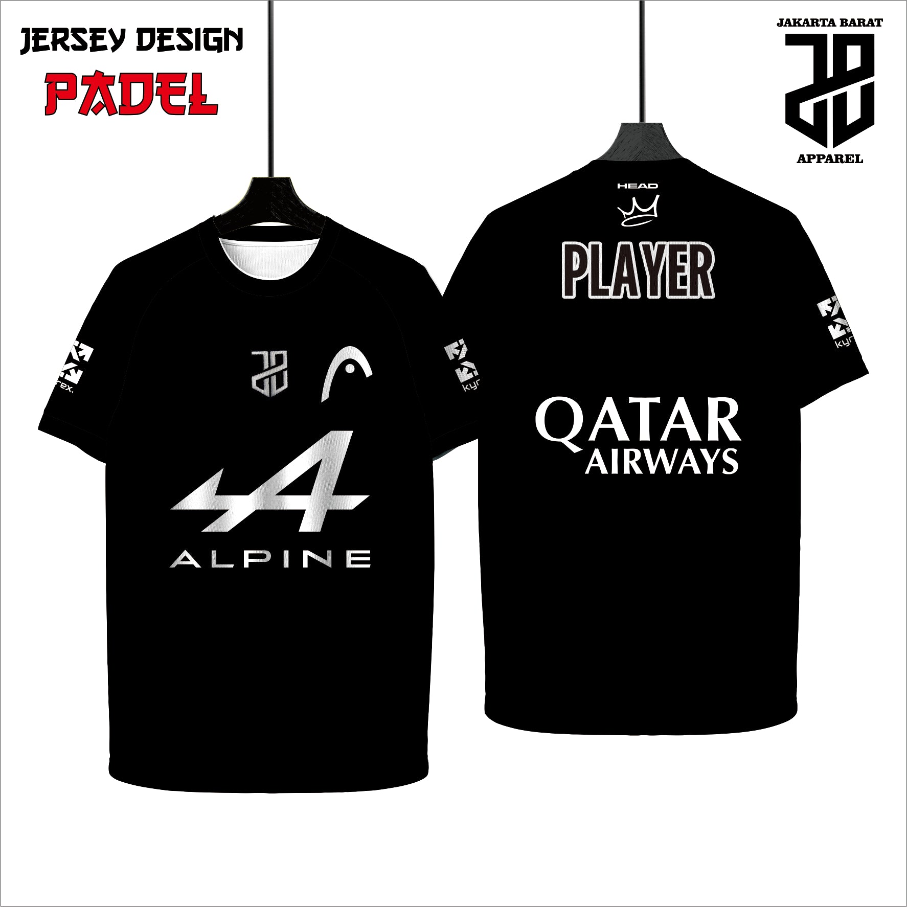 Kaos  Jersey Padel Dryfit Premium | Custom Nama, Nomor & Logo | Cocok Turnamen