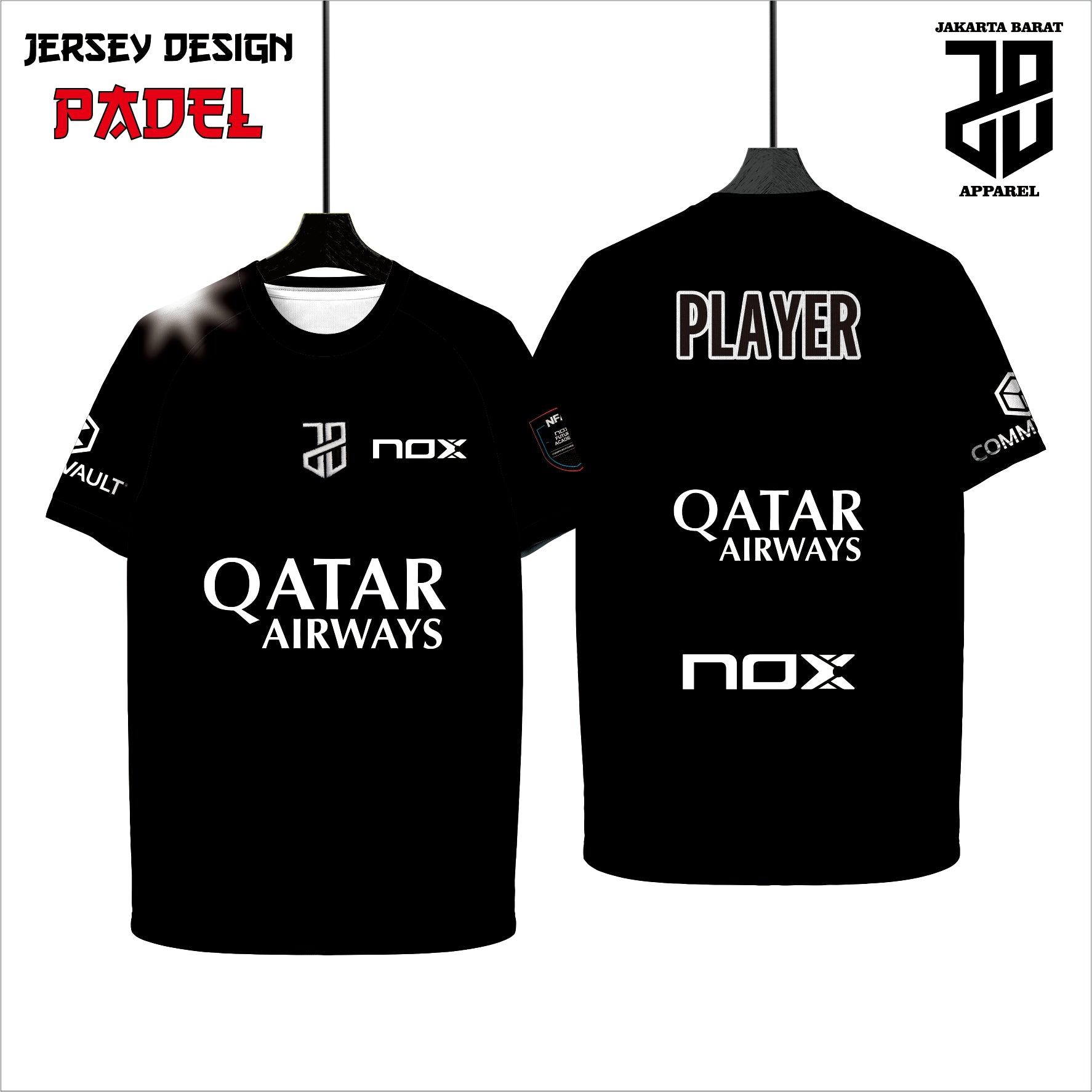 Kaos Jersey Padel Eksklusif – Desain Modern, Full Printing HD, Kualitas Premium
