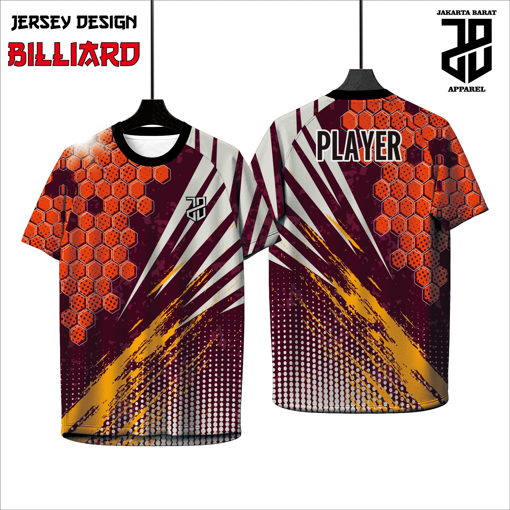 Kaos Jersey Billiard Custom Full Print | Dryfit Premium | Pria, Wanita, Anak | Nyaman Dipakai