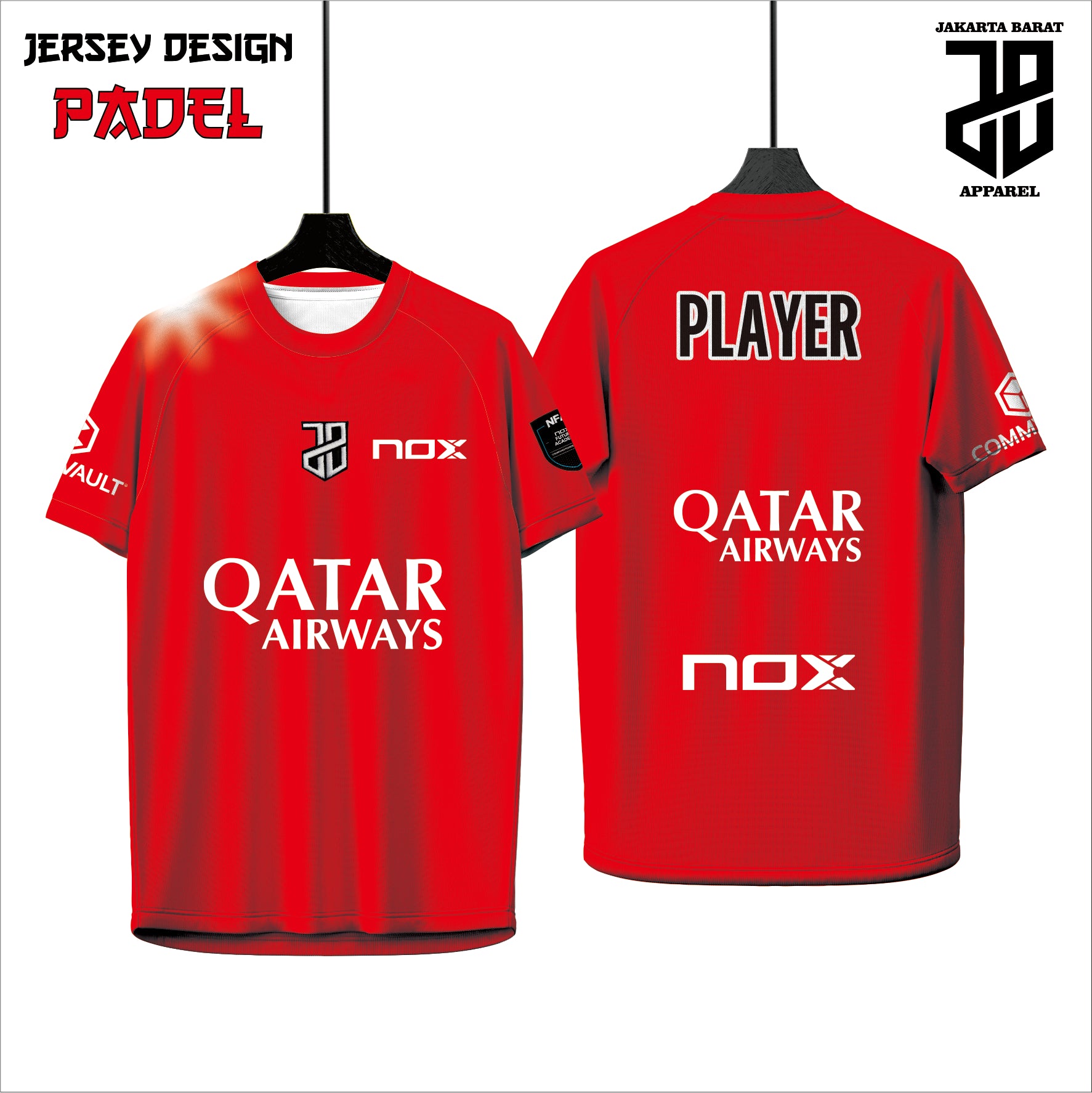 Kaos Jersey Padel Eksklusif – Desain Modern, Full Printing HD, Kualitas Premium