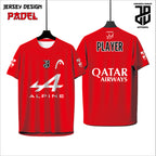 Kaos  Jersey Padel Dryfit Premium | Custom Nama, Nomor & Logo | Cocok Turnamen