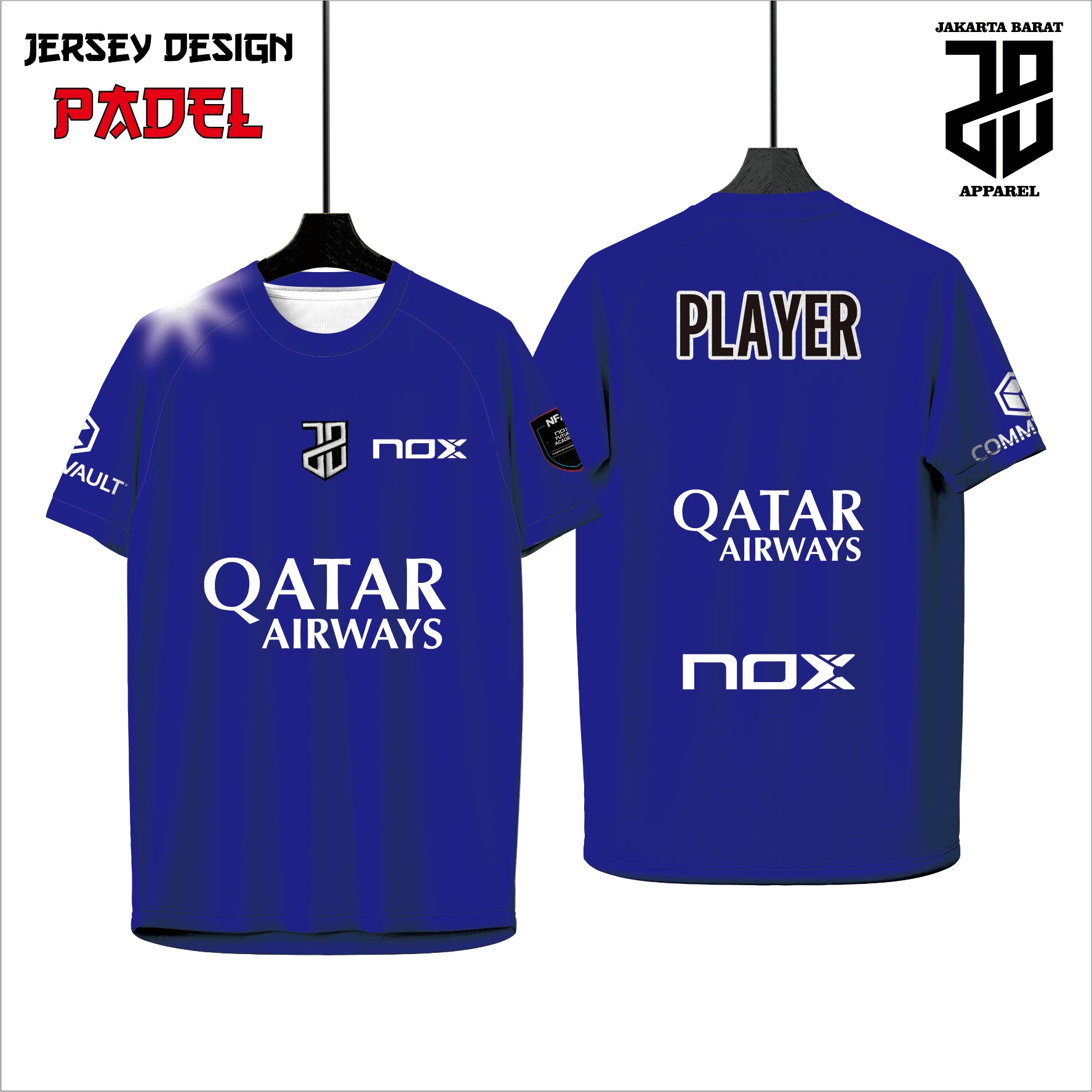 Kaos Jersey Padel Eksklusif – Desain Modern, Full Printing HD, Kualitas Premium