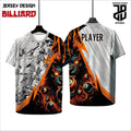 Kaos Jersey Billiard Custom Full Print | Dryfit Premium | Pria, Wanita, Anak | Nyaman Dipakai