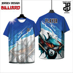 Kaos Jersey Billiard Custom Full Print | Dryfit Premium | Pria, Wanita, Anak | Nyaman Dipakai