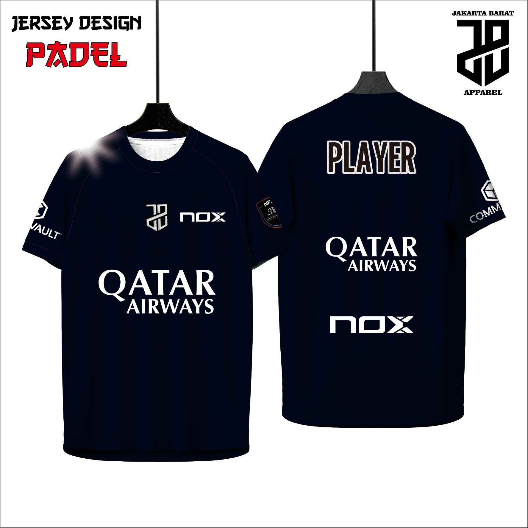 Kaos Jersey Padel Eksklusif – Desain Modern, Full Printing HD, Kualitas Premium