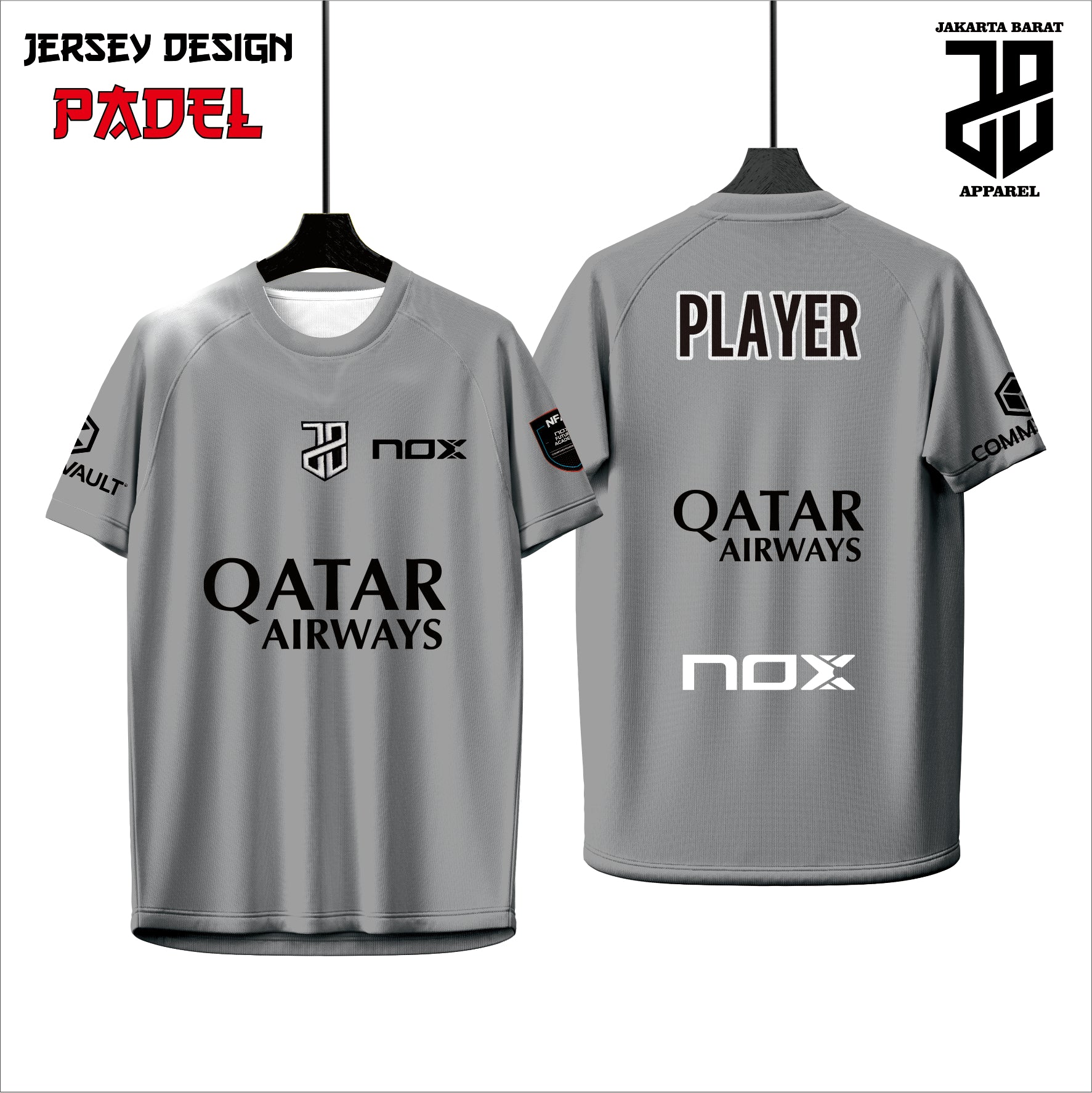 Kaos Jersey Padel Eksklusif – Desain Modern, Full Printing HD, Kualitas Premium