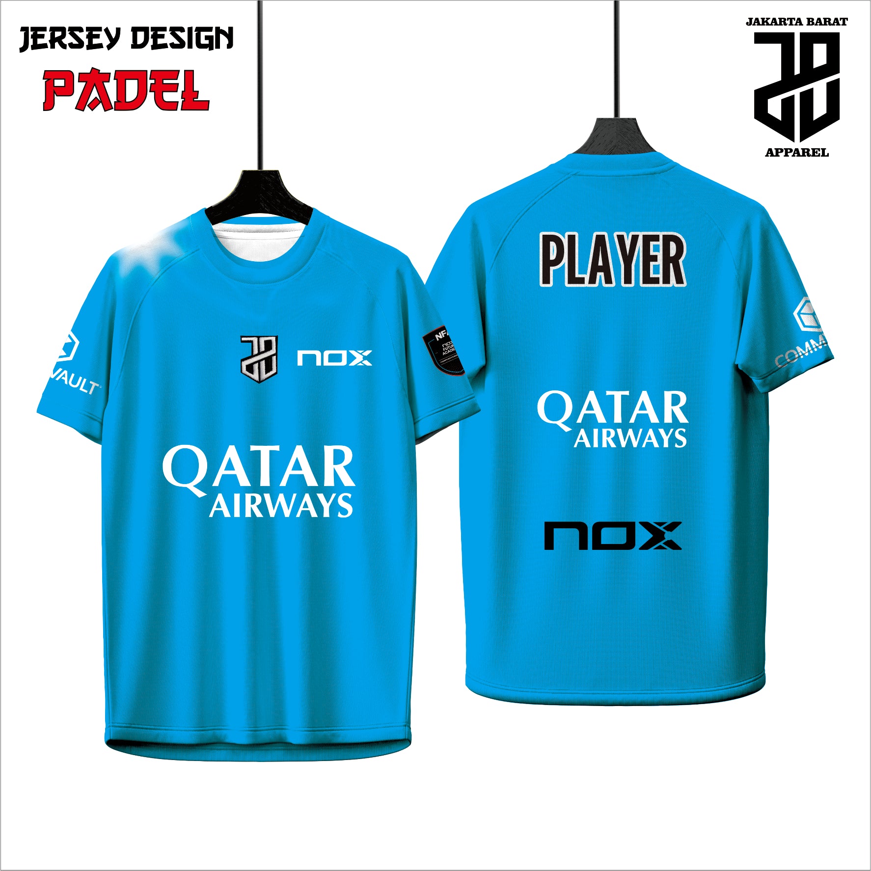 Kaos Jersey Padel Eksklusif – Desain Modern, Full Printing HD, Kualitas Premium