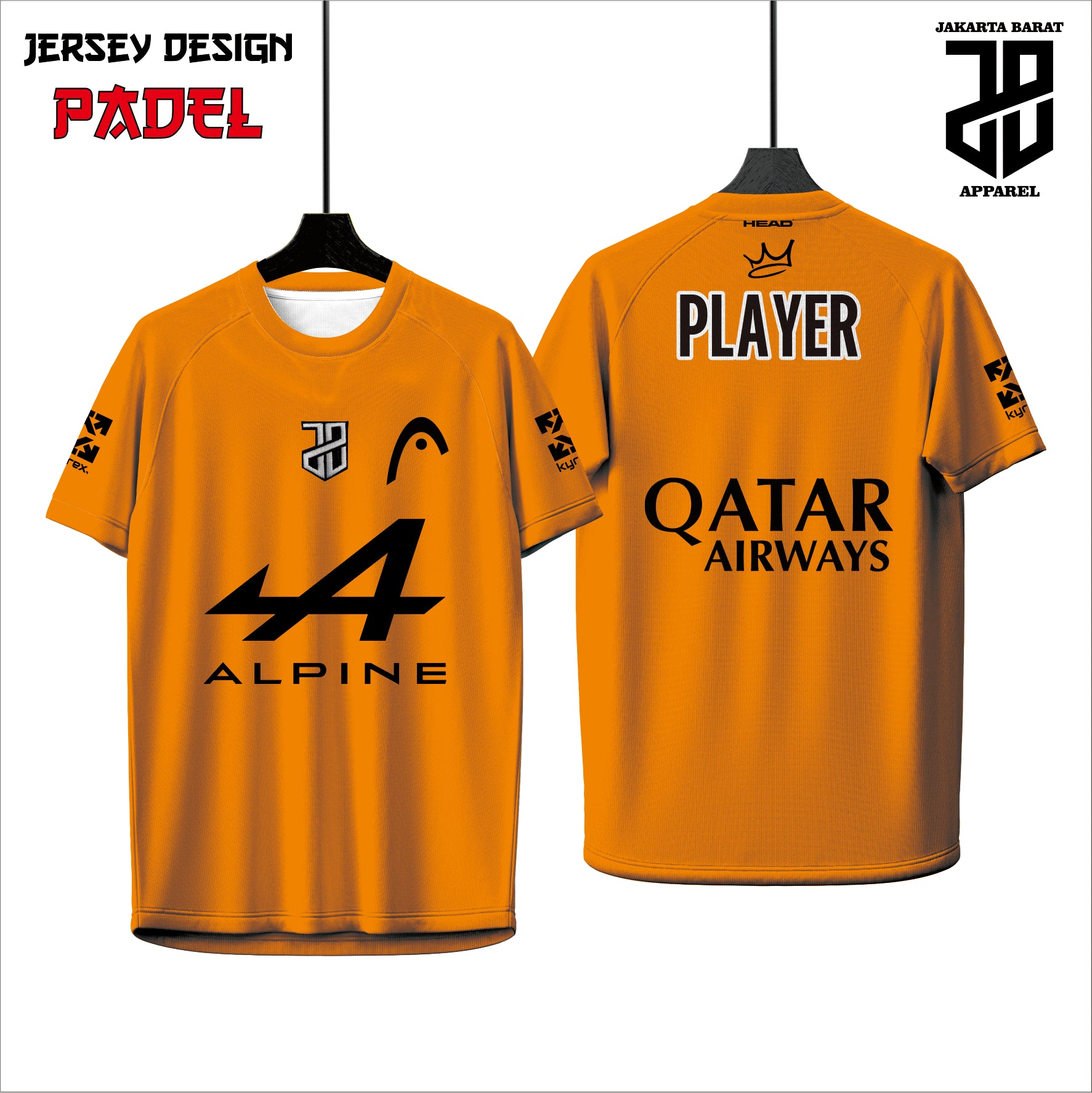 Kaos  Jersey Padel Dryfit Premium | Custom Nama, Nomor & Logo | Cocok Turnamen