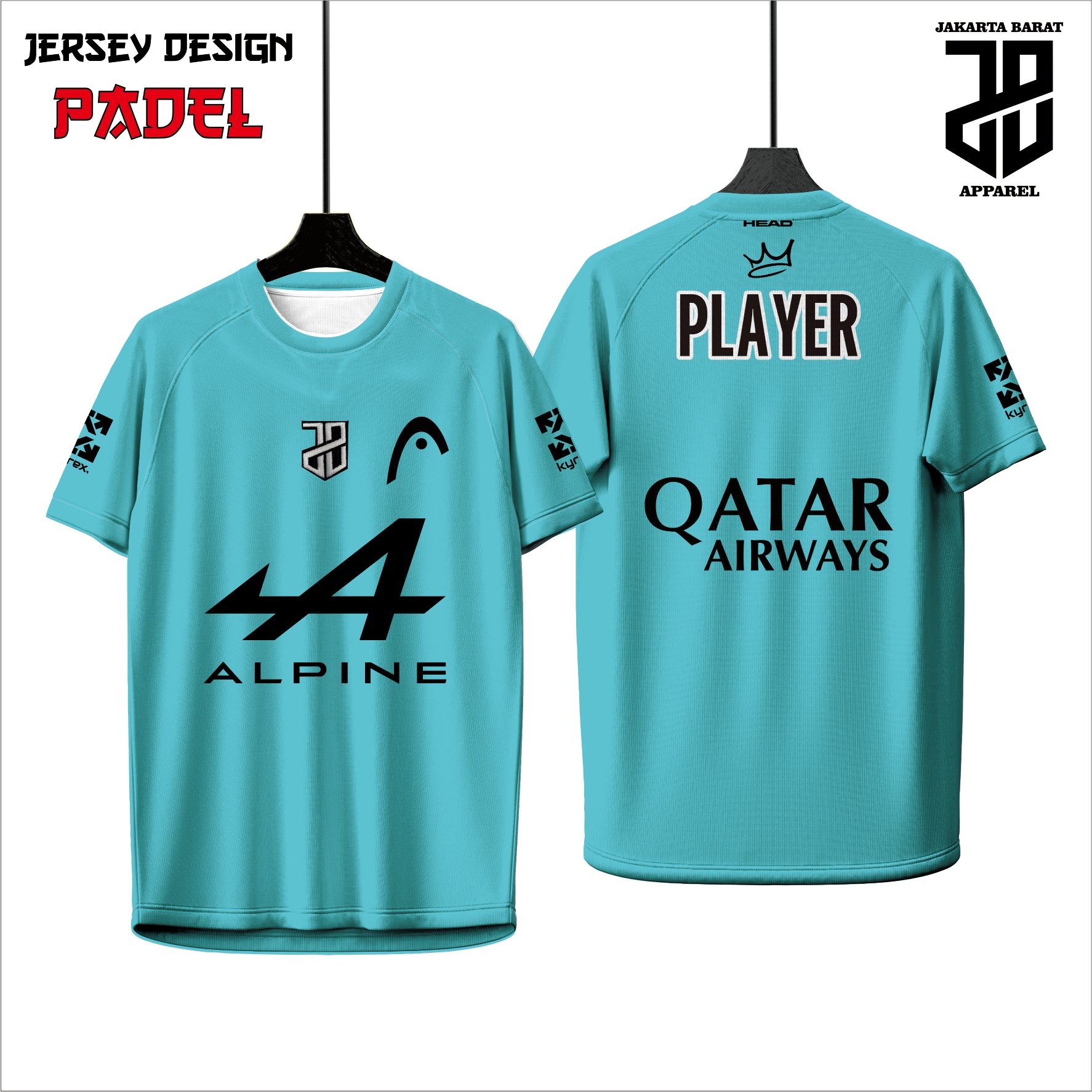 Kaos  Jersey Padel Dryfit Premium | Custom Nama, Nomor & Logo | Cocok Turnamen