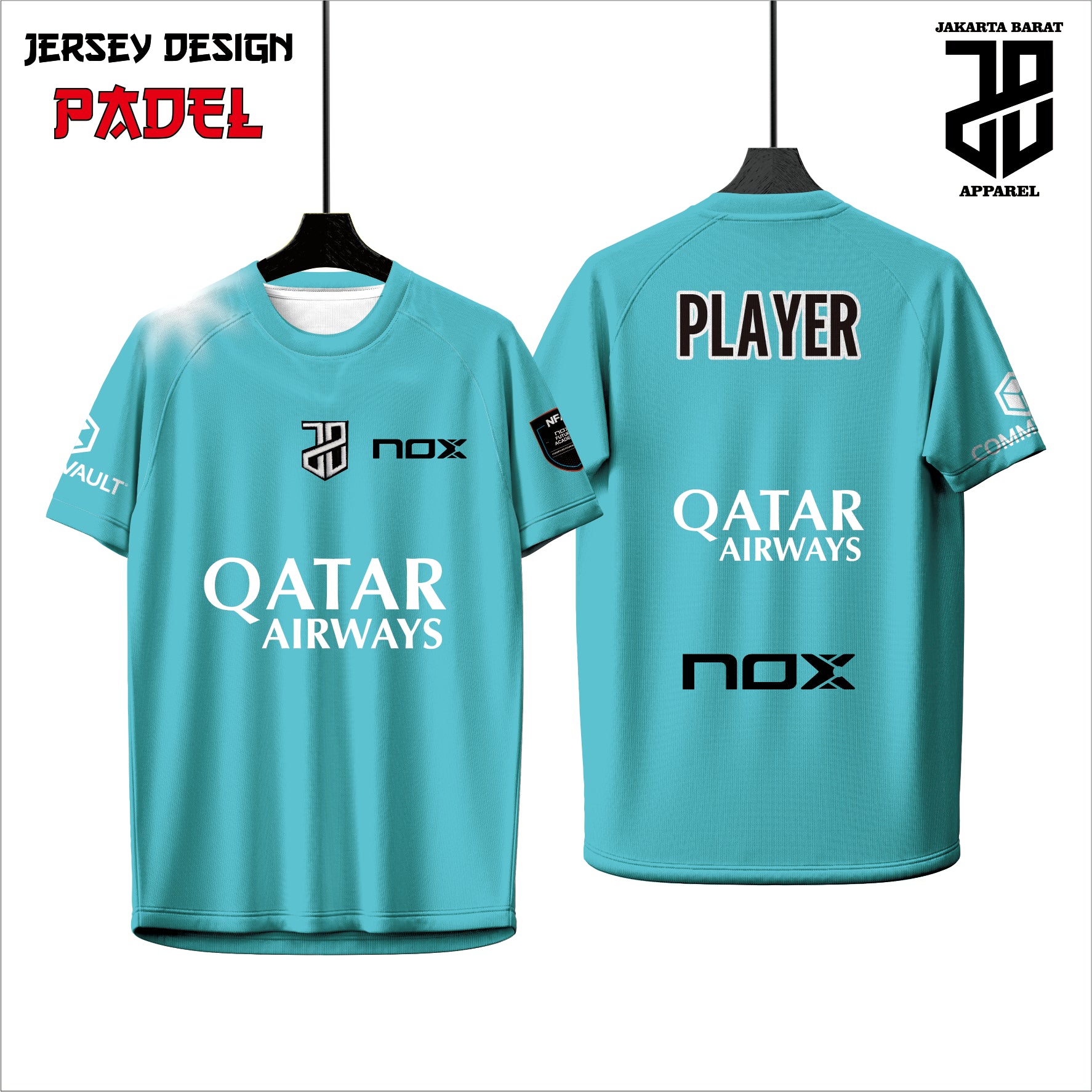 Kaos Jersey Padel Eksklusif – Desain Modern, Full Printing HD, Kualitas Premium