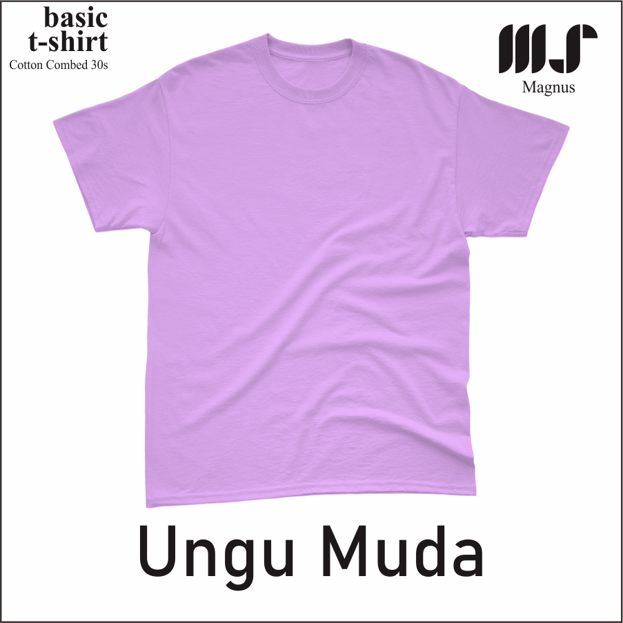 MAGNUS Baju Tshirt Kaos Polos pria wanita Lengan pendek 100% Katun combad 30s Premium Purple/UnguSeries