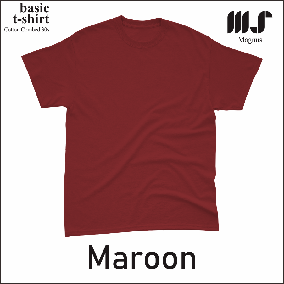 MAGNUS Baju Tshirt Kaos Polos pria wanita Lengan pendek 100% Katun combad 30s Premium Merah Series