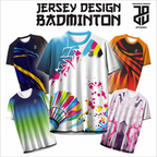 KAOS JERSEY BADMINTON/BULU TANGKIS   DRY FIT PREMIUM MURAH BAHAN EMBOSH KIDS ANAK DAN DEWASA COWO/CEWE BIG SIZE
