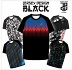 KAOS JERSEY FUTSAL BAJU BOLA MOTIF BLACK/HITAM DRY FIT PREMIUM MURAH BAHAN EMBOSH KIDS ANAK DAN DEWASA COWO/CEWE BIG SIZE