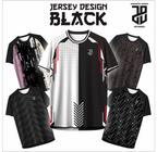 KAOS JERSEY FUTSAL BAJU BOLA MOTIF ABSTRAK BLACK/HITAM DRY FIT PREMIUM MURAH BAHAN EMBOSH KIDS ANAK DAN DEWASA COWO/CEWE BIG SIZE