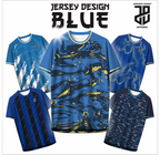 KAOS JERSEY FUTSAL BAJU  MOTIF ABSTRAK BLUE/BIRU  DRY FIT PREMIUM MURAH BAHAN EMBOSH KIDS ANAK DAN DEWASA COWO/CEWEBIG SIZE