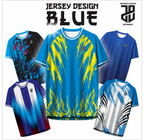 KAOS JERSEY FUTSAL BAJU  MOTIF kekinian BLUE/BIRU  DRY FIT PREMIUM MURAH BAHAN EMBOSH KIDS ANAK DAN DEWASA COWO/CEWE BIG SIZE