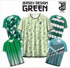 KAOS JERSEY FUTSAL & BADMINTON BAJU   MOTIF KEKINIAN GREEN/HIJAU  DRY FIT PREMIUM MURAH BAHAN EMBOSH KIDS ANAK DAN DEWASA COWO/CEWEBIG SIZE