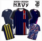 KAOS JERSEY FUTSAL & BADMINTON BAJU   Esport Profesional Motif NAVY Futuristik – Custom Nama & Logo  DRY FIT PREMIUM MURAH BAHAN EMBOSH  KIDS ANAK DAN DEWASA COWO/CEWE BIG SIZE