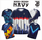 KAOS JERSEY FUTSAL & BADMINTON BAJU Esport NAVY Geometris Kekinian – Nyaman untuk Gaming dan Olahraga  DRY FIT PREMIUM MURAH BAHAN EMBOSH KIDS ANAK DAN DEWASA COWO/CEWE BIG SIZE