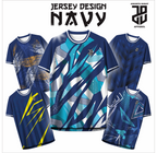 KAOS JERSEY FUTSAL & BADMINTON Esport NAVY Abstract Edition  DRY FIT PREMIUM MURAH BAHAN EMBOSH KIDS ANAK DAN DEWAS COWO/CEWE BIG SIZE