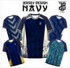 KAOS JERSEY FUTSAL & BADMINTON BAJU CUSTOM Warna NAVY/BIRU Eksklusif  DRY FIT PREMIUM MURAH BAHAN EMBOSH KIDS ANAK DAN DEWASA COWO/CEWE BIG SIZE