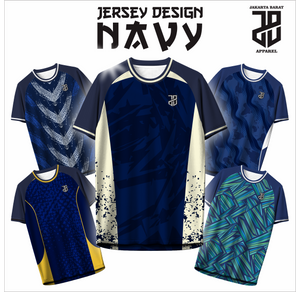 KAOS JERSEY FUTSAL & BADMINTON BAJU CUSTOM Warna NAVY/BIRU Eksklusif  DRY FIT PREMIUM MURAH BAHAN EMBOSH KIDS ANAK DAN DEWASA COWO/CEWE BIG SIZE