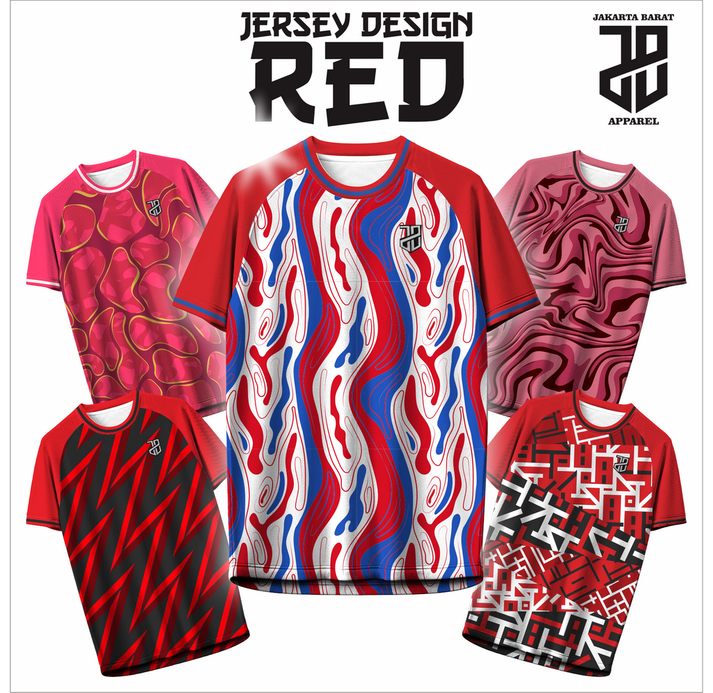 KAOS JERSEY FUTSAL & BADMINTON Esport RED/MERAH Abstract Edition  DRY FIT PREMIUM MURAH KIDS ANAK DAN DEWASA CEWE COWO BIG SIZE (Copy) (Copy) (Copy) (Copy) (Copy)