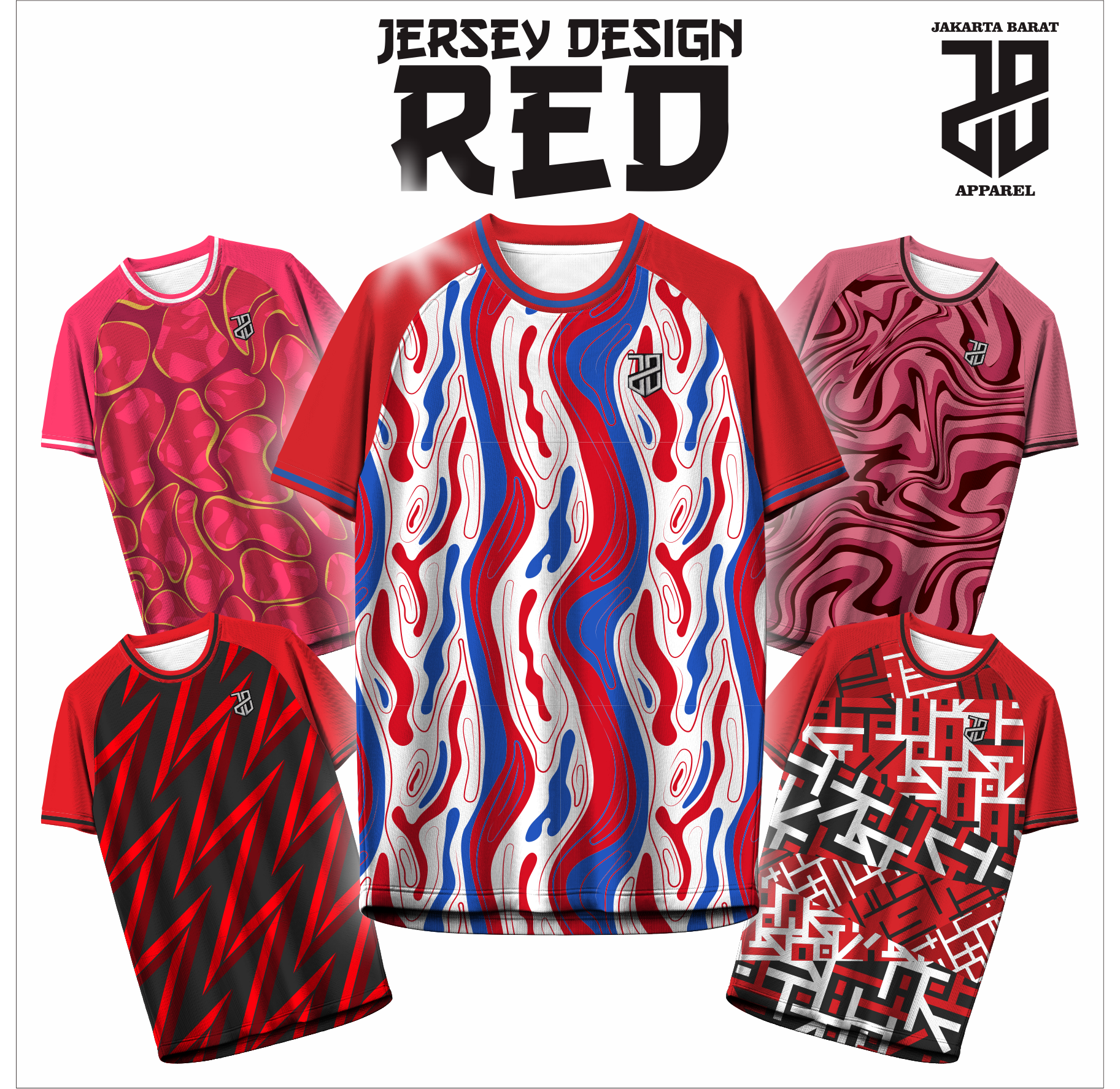 KAOS JERSEY FUTSAL & BADMINTON Esport RED/MERAH Abstract Edition  DRY FIT PREMIUM MURAH KIDS ANAK DAN DEWASA CEWE COWO BIG SIZE (Copy) (Copy) (Copy) (Copy) (Copy)