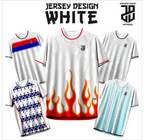 KAOS JERSEY FUTSAL & BADMINTON Esport WHITE/PUTIH Abstract Edition  DRY FIT PREMIUM MURAH BAHAN JERSEY EMBOSH KIDS ANAK DAN DEWASA BIG SIZE