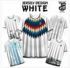 KAOS JERSEY FUTSAL & BADMINTON Esport WHITE/PUTIH Abstract Edition  DRY FIT PREMIUM MURAH BAHAN EMBOSH KIDS ANAK DAN DEWASA CEWE COWO BIG SIZE