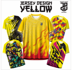 KAOS JERSEY BADMINTON/BULU TANGKIS  YELLOW/KUNING DRY FIT PREMIUM BAHAN EMBOSH MURAH FREE COSTUM KIDS ANAK DAN DEWASA COWO/CEWEBIG SIZE