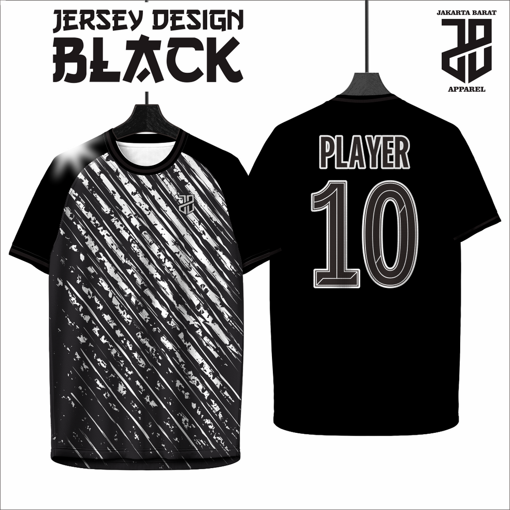 KAOS JERSEY FUTSAL BAJU BOLA MOTIF BLACK/HITAM DRY FIT PREMIUM MURAH KIDS ANAK DAN DEWASA BIG SIZE (Copy) (Copy)