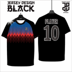 KAOS JERSEY FUTSAL BAJU BOLA MOTIF BLACK/HITAM DRY FIT PREMIUM MURAH BAHAN EMBOSH KIDS ANAK DAN DEWASA COWO/CEWE BIG SIZE
