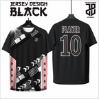 KAOS JERSEY FUTSAL BAJU BOLA MOTIF BLACK/HITAM DRY FIT PREMIUM MURAH BAHAN EMBOSH KIDS ANAK DAN DEWASA COWO/CEWE BIG SIZE
