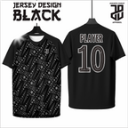 KAOS JERSEY FUTSAL BAJU BOLA MOTIF ABSTRAK BLACK/HITAM DRY FIT PREMIUM MURAH BAHAN EMBOSH KIDS ANAK DAN DEWASA COWO/CEWE BIG SIZE