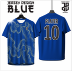 KAOS JERSEY FUTSAL BAJU  MOTIF kekinian BLUE/BIRU  DRY FIT PREMIUM MURAH BAHAN EMBOSH KIDS ANAK DAN DEWASA COWO/CEWE BIG SIZE