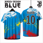 KAOS JERSEY FUTSAL BAJU & BADMINTON  MOTIF kekinian BLUE/BIRU  DRY FIT PREMIUM MURAH BAHAN EMBOSH KIDS ANAK DAN DEWASA COWO/CEWE BIG SIZE