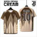 KAOS JERSEY FUTSAL BAJU & BADMINTON  MOTIF ABSTRAK CREAM/COKLAT MUDA  DRY FIT PREMIUM MURAH BAHAN EMBOSH KIDS ANAK DAN DEWASA COWO/CEWEBIG SIZE