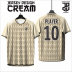 KAOS JERSEY FUTSAL BAJU & BADMINTON  MOTIF ABSTRAK CREAM/COKLAT MUDA  DRY FIT PREMIUM MURAH BAHAN EMBOSH KIDS ANAK DAN DEWASA COWO/CEWEBIG SIZE