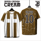 KAOS JERSEY FUTSAL BAJU & BADMINTON  MOTIF ABSTRAK CREAM/COKLAT MUDA  DRY FIT PREMIUM MURAH BAHAN EMBOSH KIDS ANAK DAN DEWASA COWO/CEWEBIG SIZE