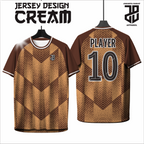 KAOS JERSEY FUTSAL & BADMINTON BAJU   MOTIF ABSTRAK CREAM/COKLAT  DRY FIT PREMIUM MURAH BAHAN EMBOSH KIDS ANAK DAN DEWASA COWO/CEWE BIG SIZE