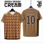 KAOS JERSEY FUTSAL & BADMINTON BAJU   MOTIF KEKINIAN CREAM/COKLAT  DRY FIT PREMIUM MURAH BAHAN EMBOSH KIDS ANAK DAN DEWASA COWO/CEWEBIG SIZE