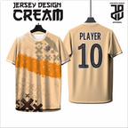 KAOS JERSEY FUTSAL & BADMINTON BAJU   MOTIF KEKINIAN CREAM/COKLAT  DRY FIT PREMIUM MURAH BAHAN EMBOSH KIDS ANAK DAN DEWASA COWO/CEWEBIG SIZE