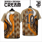 KAOS JERSEY FUTSAL & BADMINTON BAJU   MOTIF KEKINIAN CREAM/COKLAT  DRY FIT PREMIUM MURAH BAHAN EMBOSH KIDS ANAK DAN DEWASA COWO/CEWEBIG SIZE
