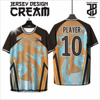 KAOS JERSEY FUTSAL & BADMINTON BAJU   MOTIF KEKINIAN CREAM/COKLAT  DRY FIT PREMIUM MURAH BAHAN EMBOSH KIDS ANAK DAN DEWASA COWO/CEWEBIG SIZE